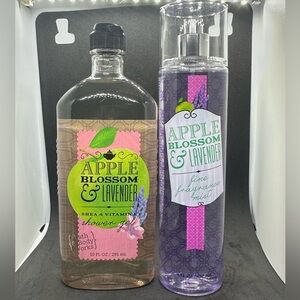 🆕 Bath & Body Works Apple Blossom & Lavender Fine Mist & shower gel ✨retired✨
